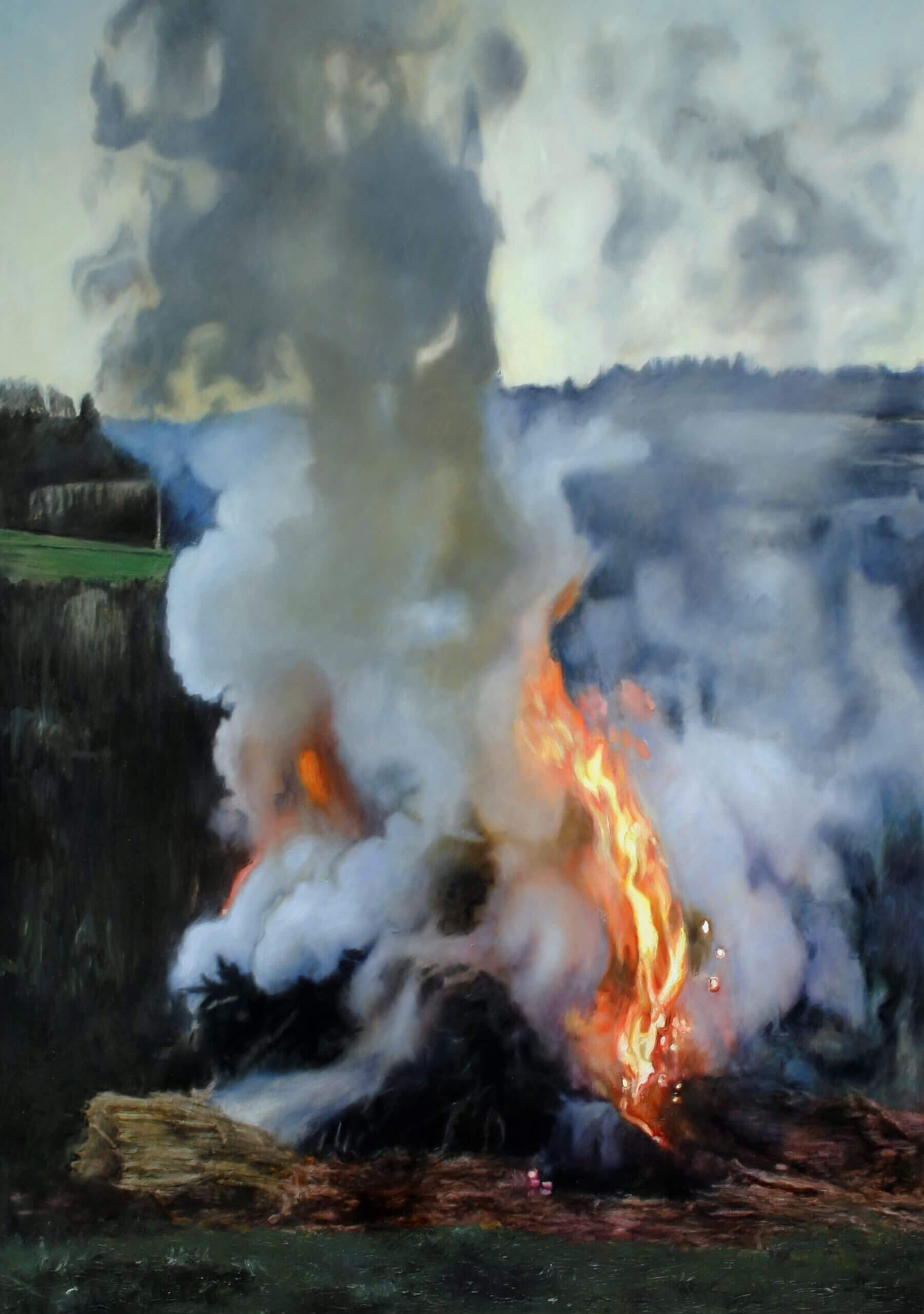 Fire, oil on canvas, 150x105cm 2019