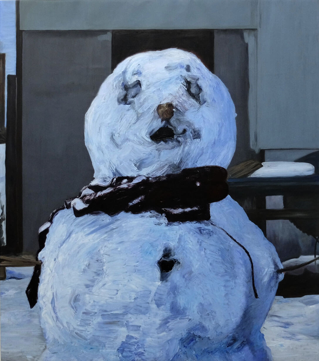 Snowman, oil on canvas, 170x150cm 2017